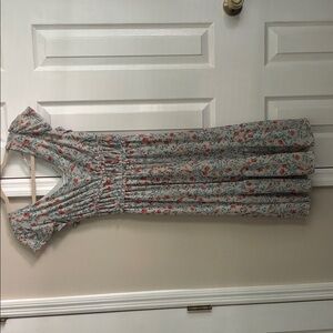 Luxology Floral Dress in Gray and Red